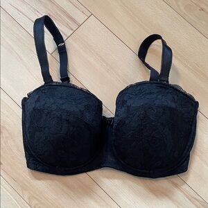 CHANGE Elegant Black Lace Bra with removable straps Sz 32G UK